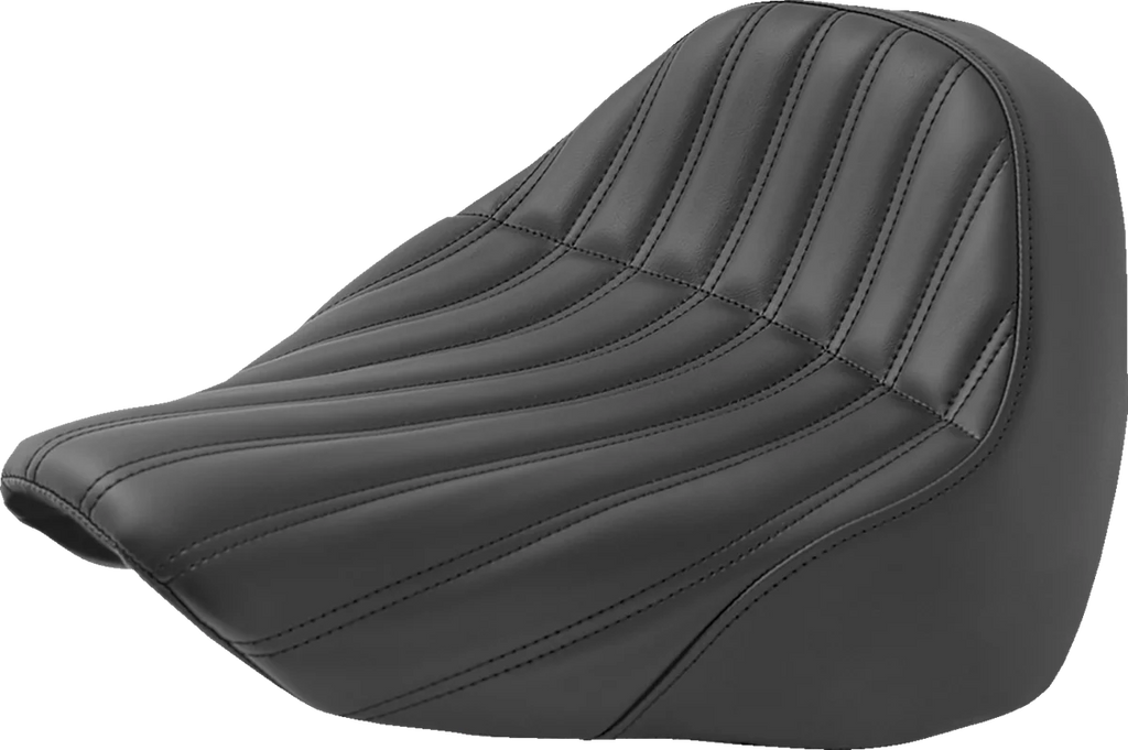 Saddlemen Knuckle Solo Seat - Ribbed - Black - FL/FX '18-'23 818-27-0023 - Main Product View