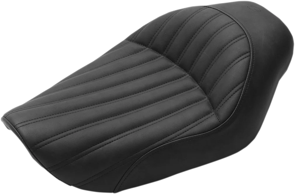 Saddlemen Knuckle Solo Seat - Ribbed - Black - FXD '96-'03 896-04-0023 - Main Product View