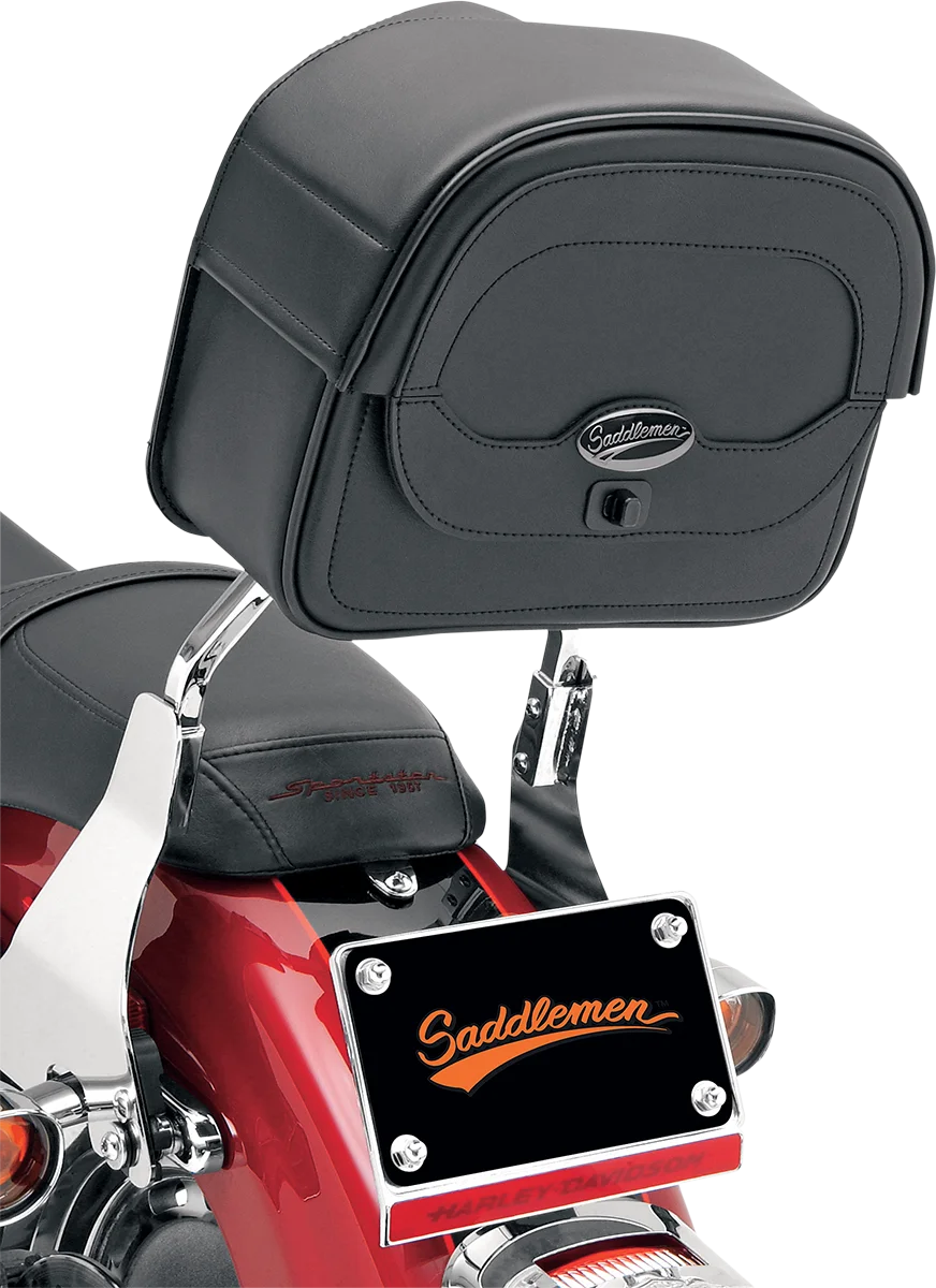 Saddlemen Large Cruis'n™ Sissy Bar Bag - Black - Back View