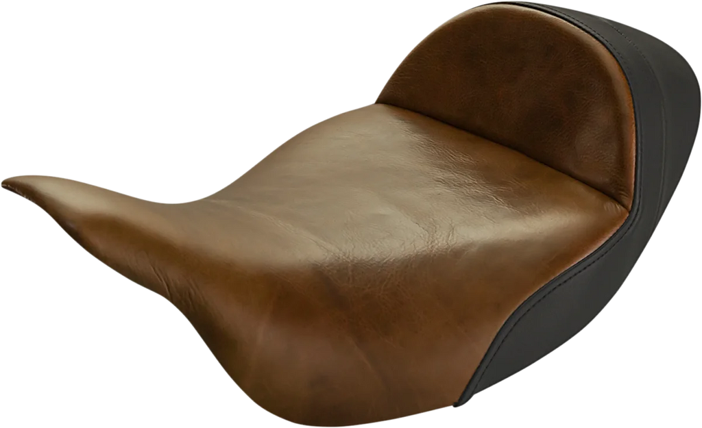 Saddlemen Lariat Solo Seat - Extended Reach - Distressed Brown - FL '08-'23 808-07B-0041EXT - Main Product View