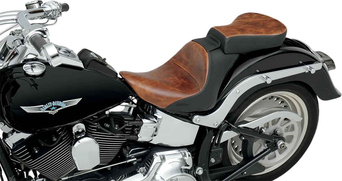 Saddlemen Pillion Pad - Lariat - Brown 806-12-016B - Side View