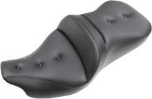 Load image into Gallery viewer, Saddlemen Pillow-Top Roadsofa™ Seat - with Backrest - Black - FLH/FLT '08-'23 808-07B-181 - Main Product View