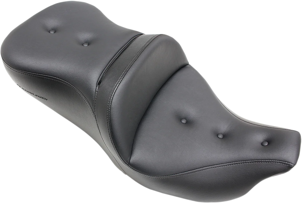 Saddlemen Pillow-Top Roadsofa™ Seat - with Backrest - Black - FLH/FLT '08-'23 808-07B-181 - Side View