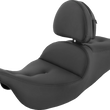 Load image into Gallery viewer, Saddlemen Pillow-Top Roadsofa™ Seat - with Backrest - Black - FLH/FLT '08-'23 808-07B-181BR - Main Product View