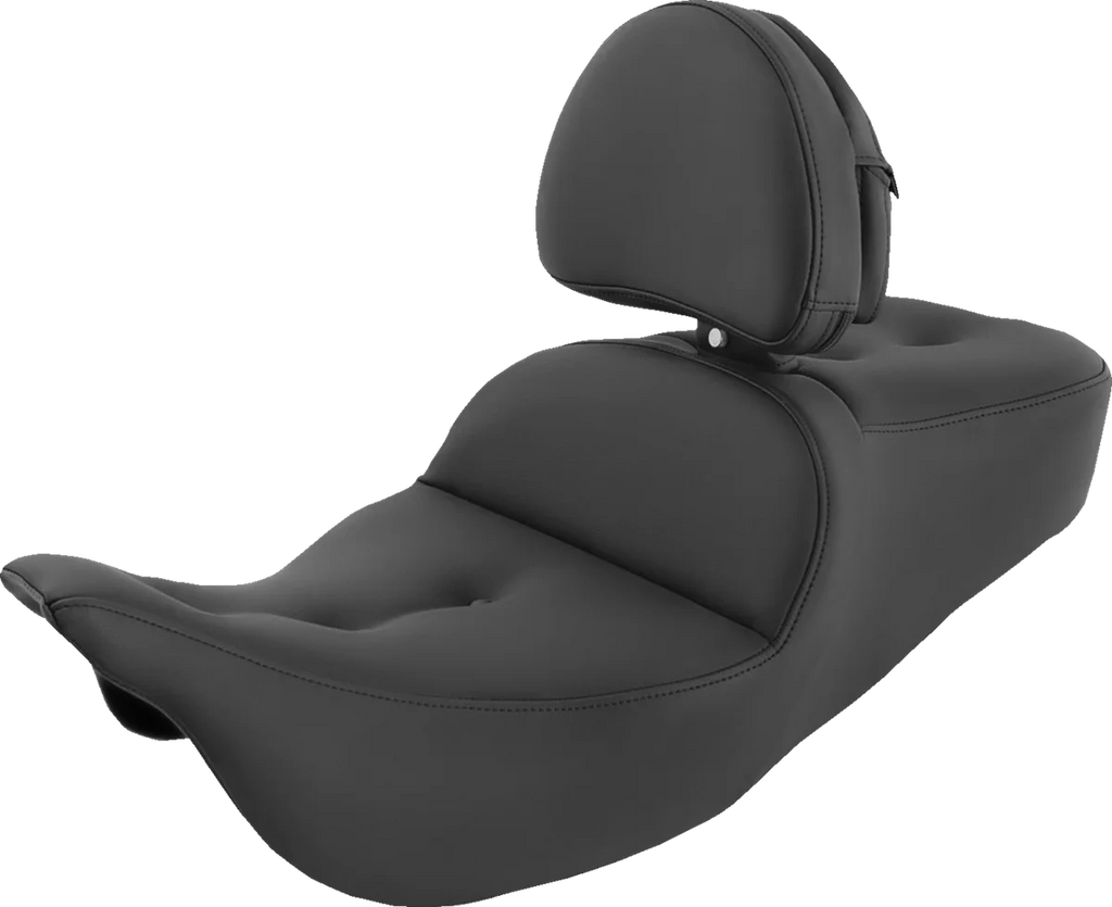 Saddlemen Pillow-Top Roadsofa™ Seat - with Backrest - Black - FLH/FLT '08-'23 808-07B-181BR - Main Product View