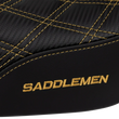 Load image into Gallery viewer, Saddlemen Pro Series SDC Performance Seat - Carbon Fiber/Lumbar Gripper - Gold Stitch - Dyna '06-'17 SC80604GOL - Back View