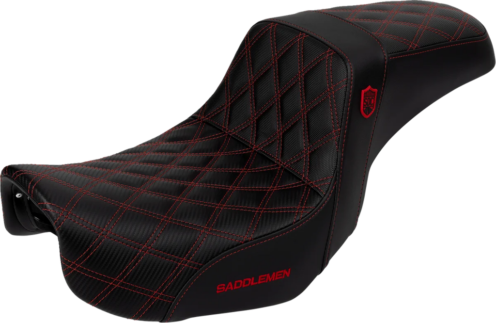 Saddlemen Pro Series SDC Performance Seat - Red Stitch
