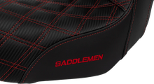 Load image into Gallery viewer, Saddlemen Pro Series SDC Performance Seat - Carbon Fiber/Lumbar Gripper - Red Stitch - Dyna '06-'17 SC80604RED - Back View