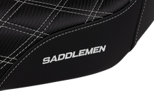 Load image into Gallery viewer, Saddlemen Pro Series SDC Performance Seat - Carbon Fiber/Lumbar Gripper - White Stitch - Dyna '06-'17 SC80604WHI - Back View