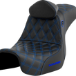 Load image into Gallery viewer, Saddlemen Pro Series SDC Performance Seat - with Backrest - Blue Stitch - Dyna '06-'17 SC80604BLURT - Main Product View