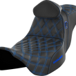 Load image into Gallery viewer, Saddlemen Pro Series SDC Performance Seat - with Backrest - Blue Stitch - FLH/FLT '08-'23 SC80807BLURT - Main Product View