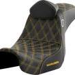 Load image into Gallery viewer, Saddlemen Pro Series SDC Performance Seat - with Backrest - Gold Stitch - Dyna '06-'17 SC80604GOLRT - Main Product View