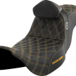 Load image into Gallery viewer, Saddlemen Pro Series SDC Performance Seat - with Backrest - Gold Stitch - FLH/FLT '08-'23 SC80807GOLRT - Main Product View