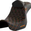Load image into Gallery viewer, Saddlemen Pro Series SDC Performance Seat - with Backrest - Orange Stitch - Dyna '06-'17 SC80604ORART - Main Product View
