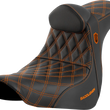 Load image into Gallery viewer, Saddlemen Pro Series SDC Performance Seat - with Backrest - Orange Stitch - FL/FX '18-'23 SC81829ORART - Main Product View