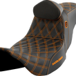 Load image into Gallery viewer, Saddlemen Pro Series SDC Performance Seat - with Backrest - Orange Stitch - FLH/FLT '08-'23 SC80807ORART - Main Product View