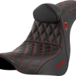 Load image into Gallery viewer, Saddlemen Pro Series SDC Performance Seat - with Backrest - Red Stitch - FL/FX '18-'23 SC81829REDRT - Main Product View