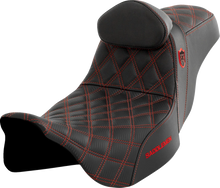 Load image into Gallery viewer, Saddlemen Pro Series SDC Performance Seat - with Backrest - Red Stitch - FLH/FLT '08-'23 SC80807REDRT - Main Product View
