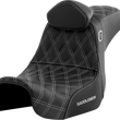 Load image into Gallery viewer, Saddlemen Pro Series SDC Performance Seat - with Backrest - Silver Stitch - Dyna '06-'17 SC80604SILRT - Main Product View