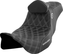 Load image into Gallery viewer, Saddlemen Pro Series SDC Performance Seat - with Backrest - Silver Stitch - FLH/FLT &#39;08-&#39;23 SC80807SILRT - Main Product View