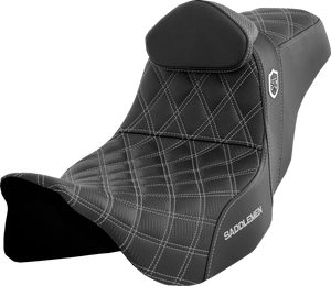 Saddlemen Pro Series SDC Performance Seat - with Backrest - Silver Stitch - FLH/FLT '08-'23 SC80807SILRT - Main Product View
