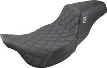 Load image into Gallery viewer, Saddlemen Pro Series SDC Performance Seat - with Backrest - Silver Stitch - FLH/FLT &#39;08-&#39;23 SC80807SILRT - Side View