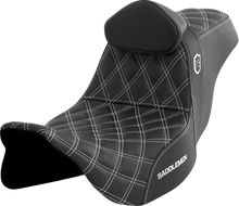 Load image into Gallery viewer, Saddlemen Pro Series SDC Performance Seat - with Backrest - White Stitch - FLH/FLT '08-'23 SC80807WHIRT - Main Product View