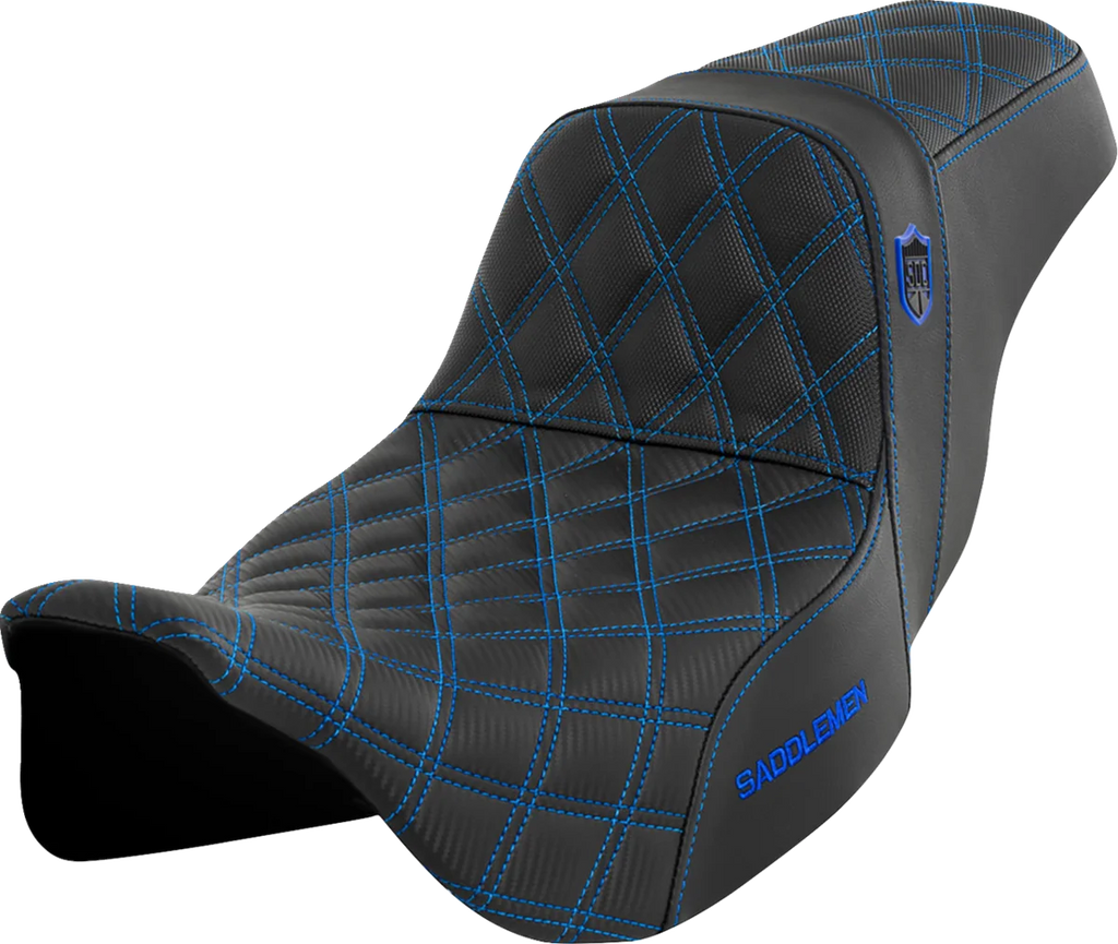 Saddlemen Pro Series SDC Performance Seat - without Backrest - Blue Stitch - FLH/FLT '08-'23 SC80807BLU - Main Product View