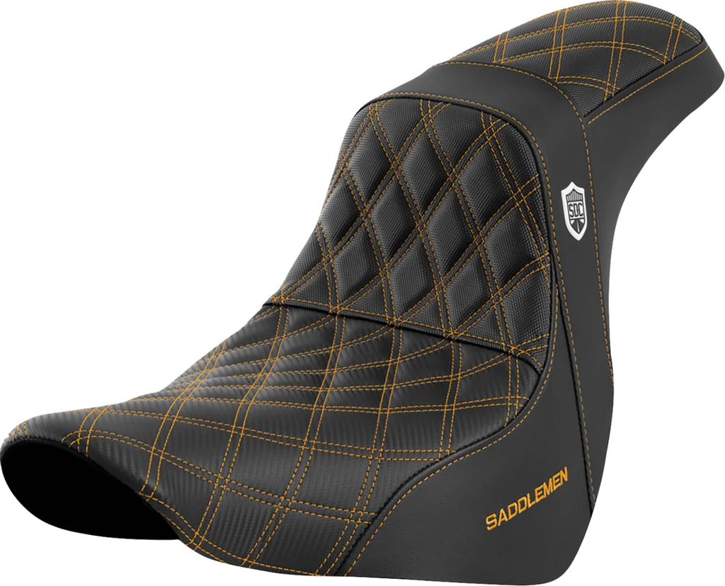 Saddlemen Pro Series SDC Performance Seat - without Backrest - Gold Stitch - FL/FX '18-'20 SC81829GOL - Main Product View