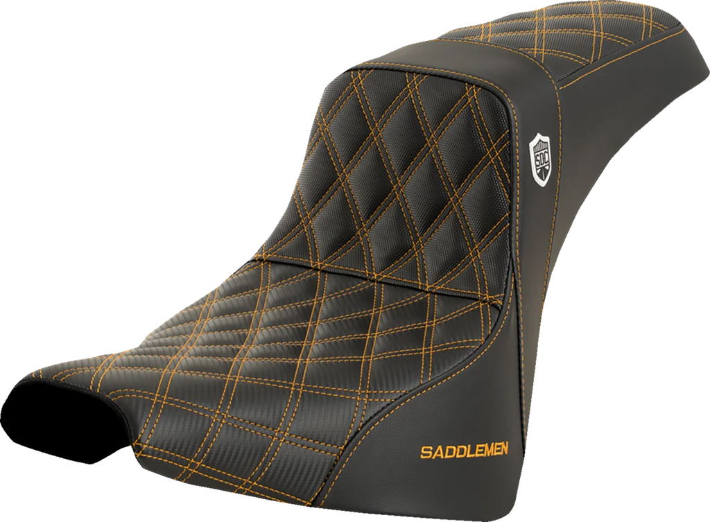 Saddlemen Pro Series SDC Performance Seat - without Backrest - Gold Stitch - FXBB/FXST '18-'23 SC81830GOL - Main Product View