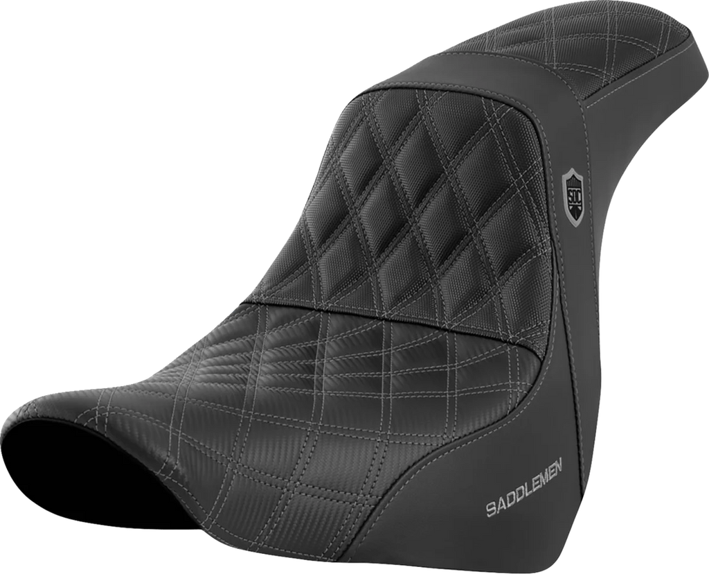 Saddlemen Pro Series SDC Performance Seat - without Backrest - Gray Stitch - FL/FX '18-'20 SC81829GRE - Main Product View