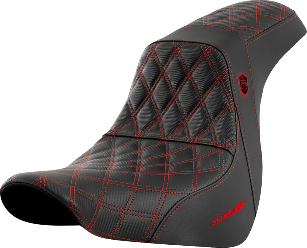 Saddlemen Pro Series SDC Performance Seat - without Backrest - Red Stitch - FL/FX '18-'20 SC81829RED - Main Product View