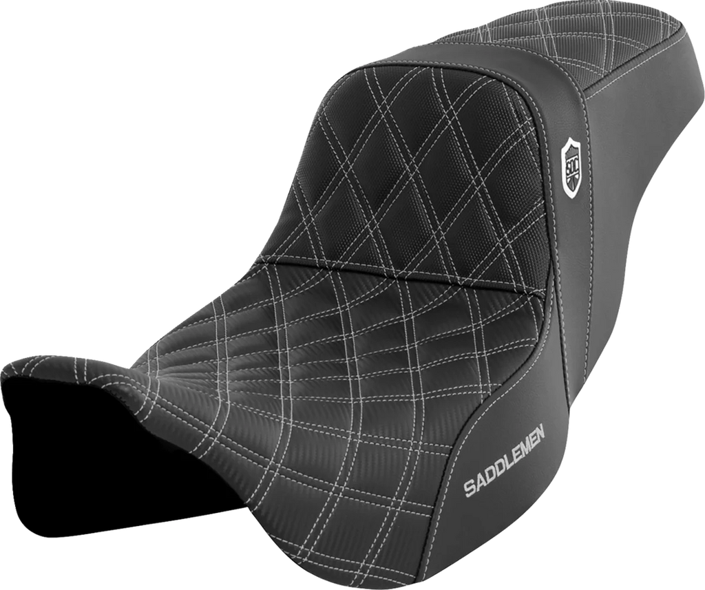 Saddlemen Pro Series SDC Performance Seat - without Backrest - Silver Stitch - FLH/FLT '08-'23 SC80807SIL - Main Product View