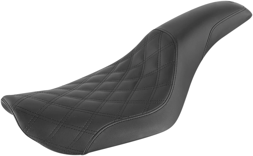 Saddlemen Profiler Seat - Front Lattice/Rear Smooth - Black - FXD '96-'03 896-04-149 - Main Product View