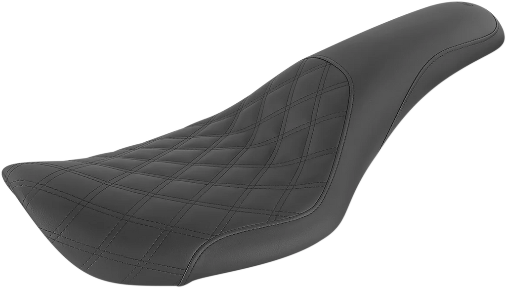 Saddlemen Profiler Seat - Front Lattice/Rear Smooth - Black - FXDWG 896-05-149 - Main Product View