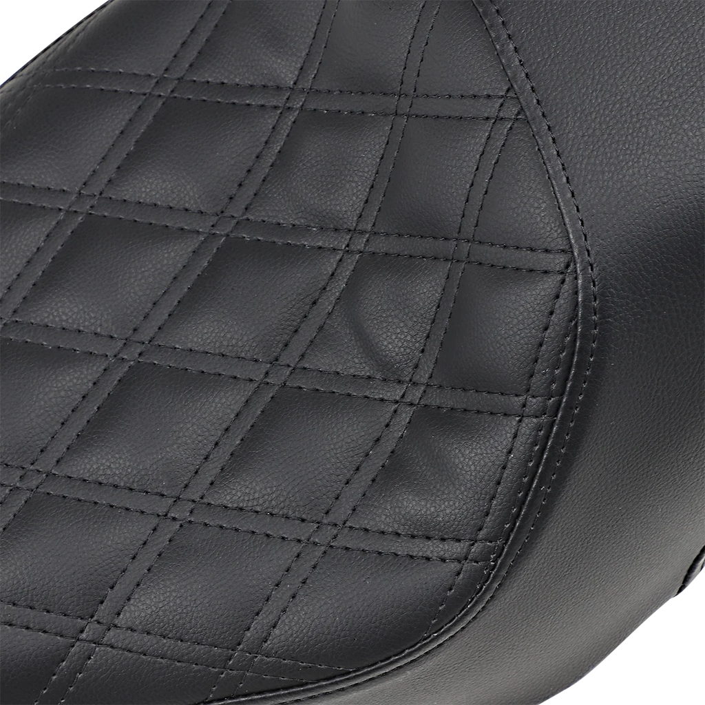 Saddlemen Profiler Seat - Front Lattice/Rear Smooth - Black - XL 807-11-149 - Side View