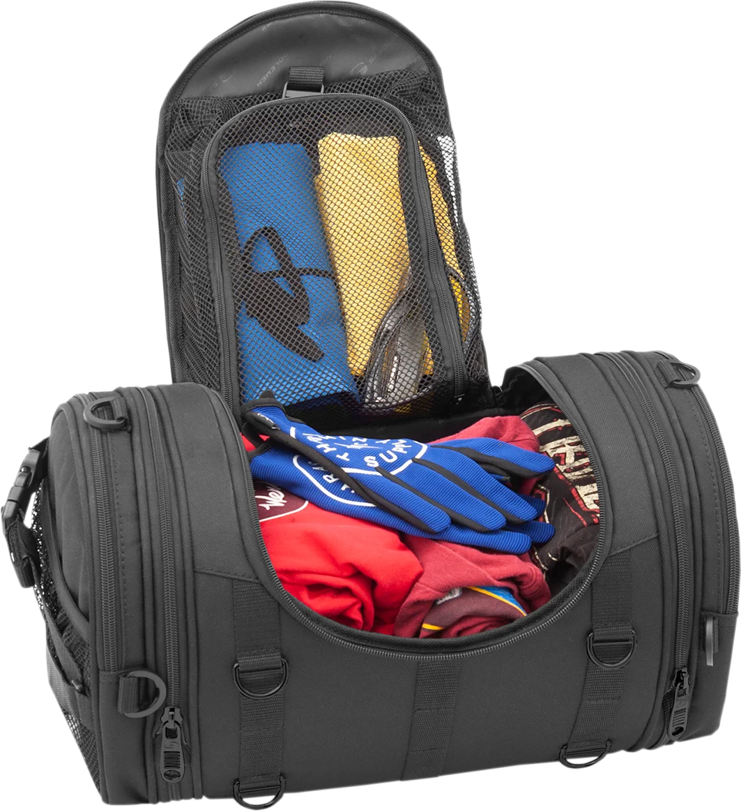Saddlemen R1300LXE Tactical Roll Bag - Black EX000045A - Side View