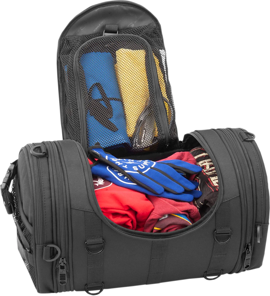 Saddlemen R1300LXE Tactical Roll Bag - Black EX000045A - Side View