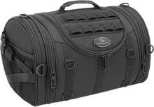 Load image into Gallery viewer, Saddlemen R1300LXE Tactical Roll Bag - Black EX000045A - Installation View