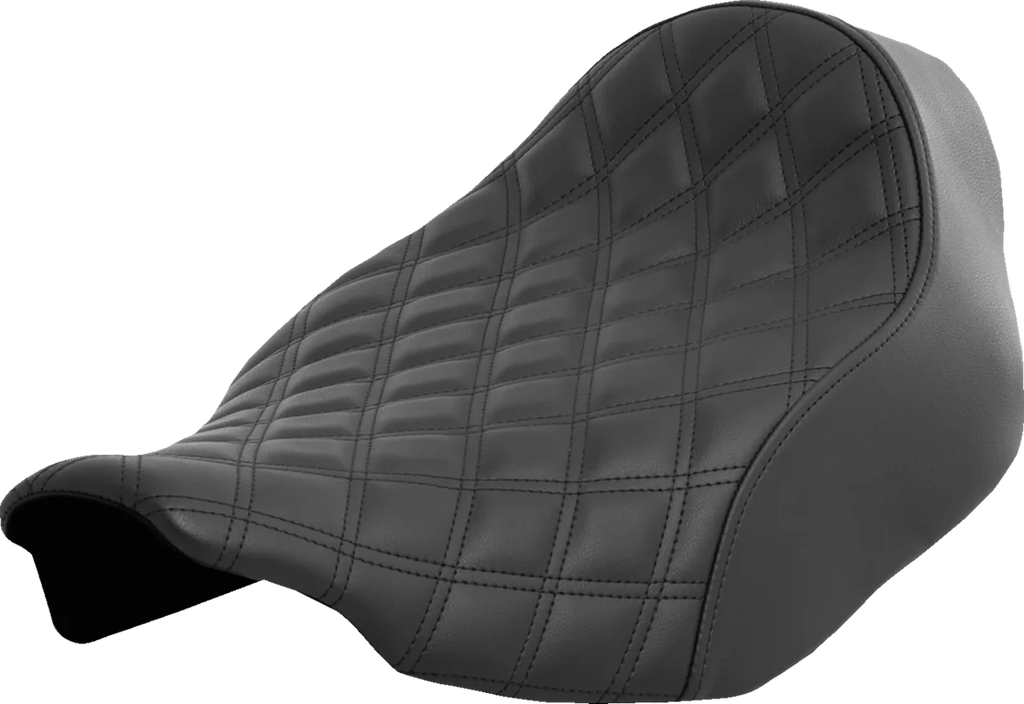 Saddlemen Renegade Solo Seat - Lattice Stitched - Black - FLT/FLH '23-'24 823-07-002LS - Main Product View
