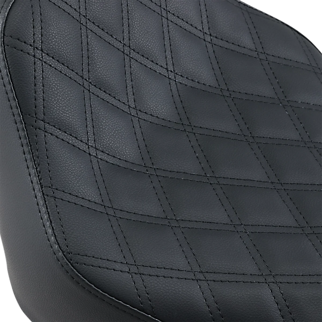 Saddlemen Renegade Solo Seat - Lattice Stitched - Black - FL '18-'20 818-33-002LS - Side View