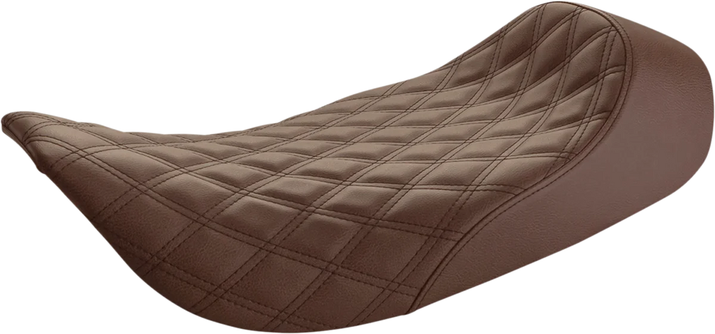 Saddlemen Renegade Solo Seat - Lattice Stitched - Brown - FLH '97-'07 897-06-002BLS - Main Product View