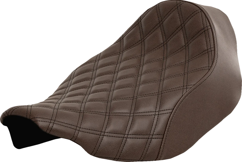 Saddlemen Renegade Solo Seat - Lattice Stitched - Brown - FLT/FLH '23-'24 823-07-002BLS - Main Product View