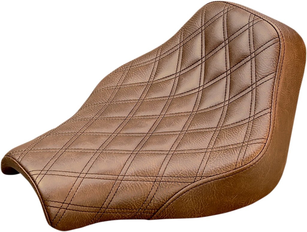 Saddlemen Renegade Solo Seat - Lattice Stitched - Brown - FX '18-'20 818-30-002BLS - Main Product View