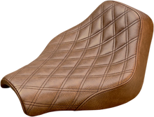 Load image into Gallery viewer, Saddlemen Renegade Solo Seat - Lattice Stitched - Brown - FX '18-'20 818-30-002BLS - Main Product View