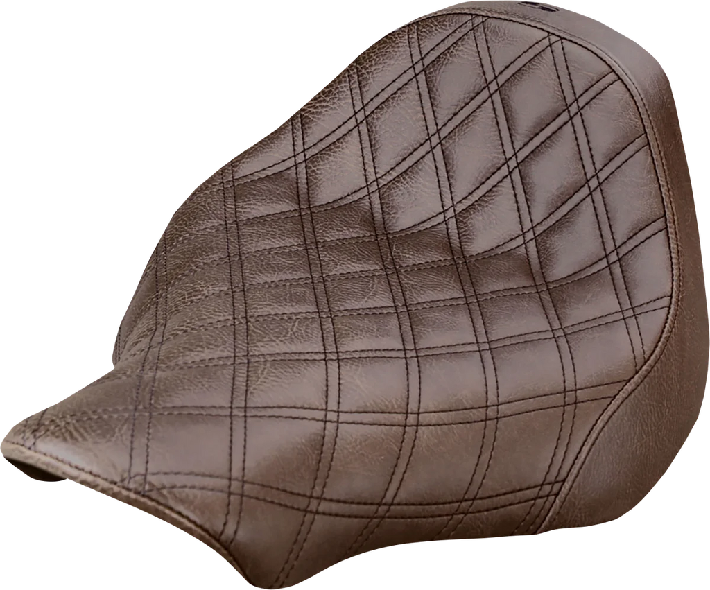 Saddlemen Renegade Solo Seat - Lattice Stitched - Brown - FXSB '13-17 813-27-002BLS - Main Product View