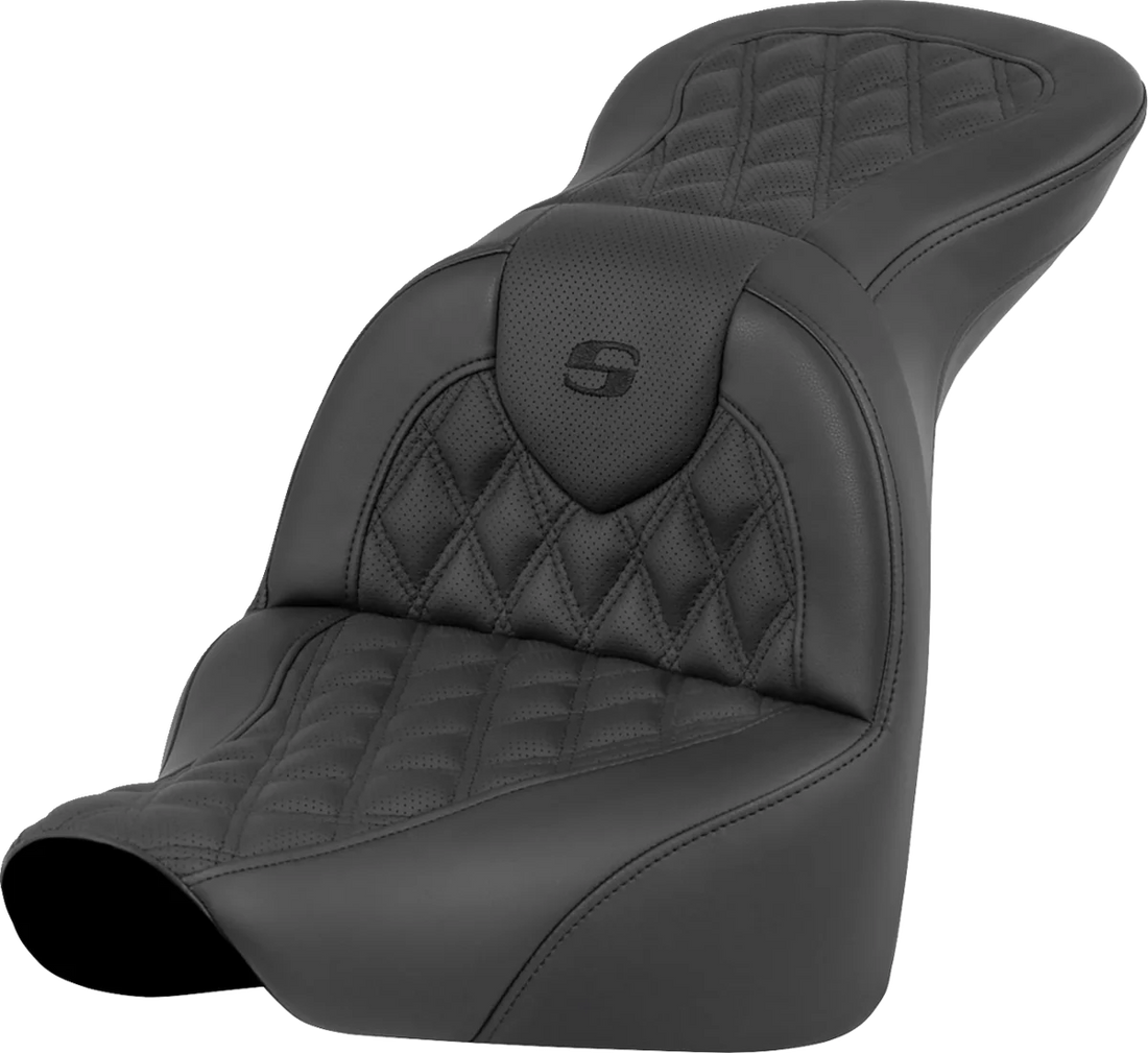 Saddlemen RoadSofa™ Seat - Carbon Fiber - without Driver Backrest - FLFB/FXBR '18-'24 818-27-185 - Side View