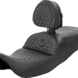 Load image into Gallery viewer, Saddlemen RoadSofa™ Seat - Honeycomb - with Backrest - FL '08-'23 808-07B-189BR - Main Product View