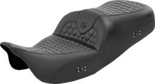 Load image into Gallery viewer, Saddlemen RoadSofa™ Seat - Honeycomb - without Backrest - Heated - FL '08-'23 808-07B-189HCT - Main Product View