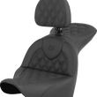 Load image into Gallery viewer, Saddlemen RoadSofa™ Seat - Lattice Stitch - with Driver Backrest - FLFB/FXBR '18-'24 818-27-182BR - Main Product View